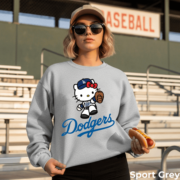 Retro Dodgers Sweatshirt | Vintage Game Day Crewneck | Classic Unisex Pullover | Old School Baseball Fan Top