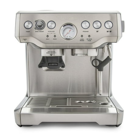 Breville - the Barista Express Espresso Machine with 15 bars of pressure, Milk Frother and intergrated grinder - Stainless Steel
