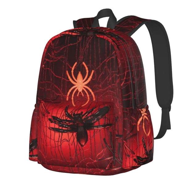 Disketp Black Spider Web With Spiders Mochila Escolar de Gran Capacidad y Peso Ligero, Mochila de Viaje Ideal para Escuela, Trabajo y Uso Diario, Cómoda y con Estilo