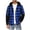 Blue, variant on Men's Hooded Plaid Shacket, Color Block Button-Down Flannel Overshirt with Pockets