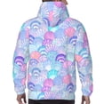 thumbnail image 7 of Fotbe Men's Hoodie with Watercolor Sea Shells 1 Pattern - Kangaroo Pocket Pullover Hooded Sweatshirt, Perfect for Daily Wear, Travel, and Home-3X-Large, 7 of 7