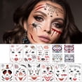 thumbnail image 2 of Daily Mix Store Halloween Waterproof Facial Makeup Sticker Special Face Day Dead Skull Face Dress Temporary Stickers Up, 2 of 8