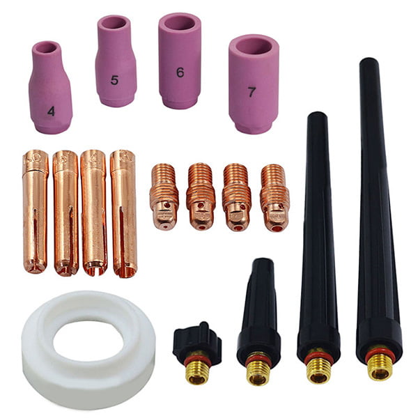 TIG Weld Collet Body Gas Nozzle Kit Fit WP-9 20 25 TIG Welding Torch 16pcs 