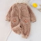 thumbnail image 1 of Cowsor Onepiece Romper Baby Boy Girl Newborn Zip Up Plush Outfit Long Sleeve Set, 1 of 7