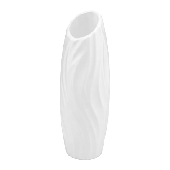 Unique Bargains Bud Vase for Single Stem Roses Plastic Vase White 2.8"L x 2.8"W x 7.9"H