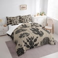 thumbnail image 3 of Feelyou Retro Cactus Print Bedding Comforter Set 7 Pieces, Succulent Plant Botanical Full Bedding Set, Southwestern Reversible Fitted Sheet Flat Sheet, Lightweight Room Decor, 3 of 8