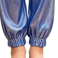 thumbnail image 4 of newwalpole Cargo Pants for Girls Hip Hop Glitter Pants Dancing Shiny Pants Streetwear Light Blue for Size 8-9 Years, 4 of 7