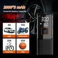 thumbnail image 3 of HereLux Portable Tire Inflator with Dual Display, 6000mAh Battery, Auto Shut-Off, Fast Inflation, 4 Modes, LED Light, Air Pump for Car, Bike, Ball, 3 of 8