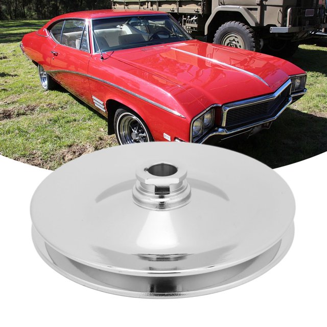Engine Water Pump Pulley, 5/8in Keyway Shaft Direct Replacement 8948 Single Groove Power Steering Pulley for Auto