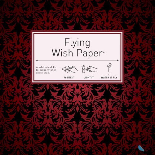 Red Velvet - Flying Wish Paper - Write It, Light It, & Watch It Fly, Large Kit, 7" x 7"