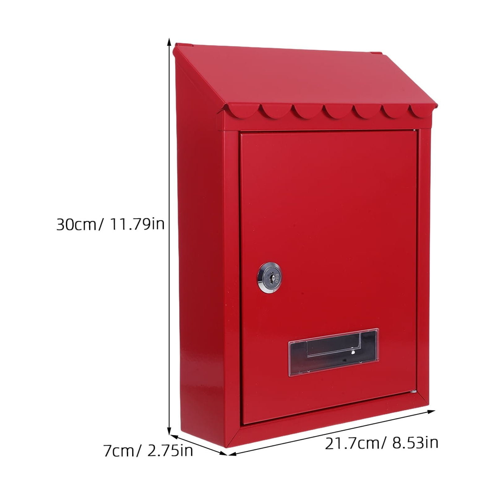 Masteelf Retro Wall Mounted Mailbox With Lock Tinplate Post Mount Mailbox Letter Box Suggestion Box For Home Office Outdoor Door
