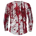 thumbnail image 4 of Birdeem Haut à Manches Longues Imprimé Halloween pour Hommes Col Rond, 4 of 4