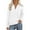 White, variant on PRETTYGARDEN Fall Cable Knit Sweaters for Women Long Sleeve Loose Chunky Polo V Neck Sweater Casual Pullover Jumper Tops