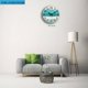 thumbnail image 3 of Reloj de pared Yashi azul de playa silencioso para cocina sala de estar oficina, 3 of 5