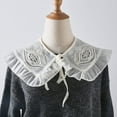 thumbnail image 2 of Camicover Embroidery Detachable Dickey Collar Half Shirt Blouse Collar Fake Collar for Women Girl, 2 of 8