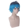thumbnail image 3 of Peluca para cosplay Luka Anime sintética, negra y azul degradada, 30 cm, 3 of 4