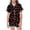 A-Black259, variant on JAJAHO Girls Christmas Pajamas Set Short Sleeve Button Down 2 Piece Pjs For Kids 2-13Y