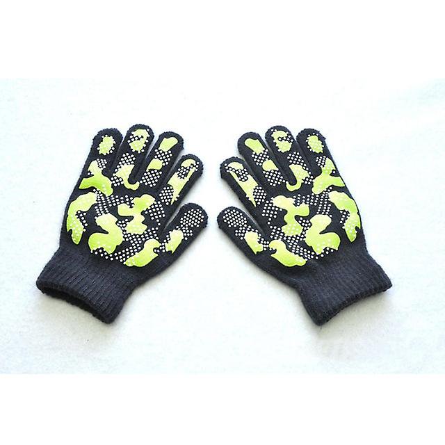 Warmom, guantes de punto cálidos de invierno para niños, guantes para niños y niñas, guantes antideslizantes para deportes al aire libre de camuflaje, guantes compensados de Pvc para 5-11 años Kuyhfg Bienvenido a Kuyhfg