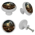 thumbnail image 4 of Eid Al Fitr Fluorescent Drawer Pulls: Round 4-Pack of Glow-in-the-Dark Knobs - Suitable for Cabinets, Wardrobes, Dressers Furniture Decor - Includes Screws - Dresser Knobs, 4 of 6