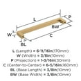 thumbnail image 5 of Amerock Monument 6-5/16 inch Center-to-Center Champagne Bronze Cabinet Pull, 10 Pack, 5 of 8