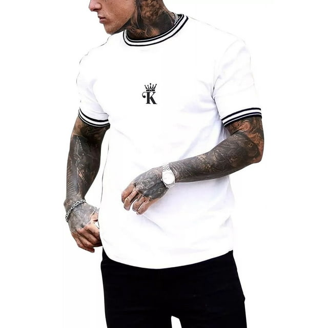 Playeras Para Hombres Manga Corta Golf Deportivas Gym Blanca