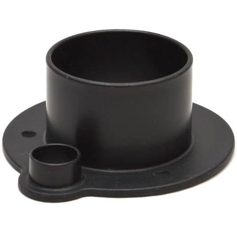 TH Marine Boat Rigging Flange | Fuel Hose Port 2 7/8 Inch Black