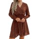 thumbnail image 2 of Vestido de mujer con estampado de cuello en V de primavera casual de moda para mujer Fridja  yut5535, 2 of 8