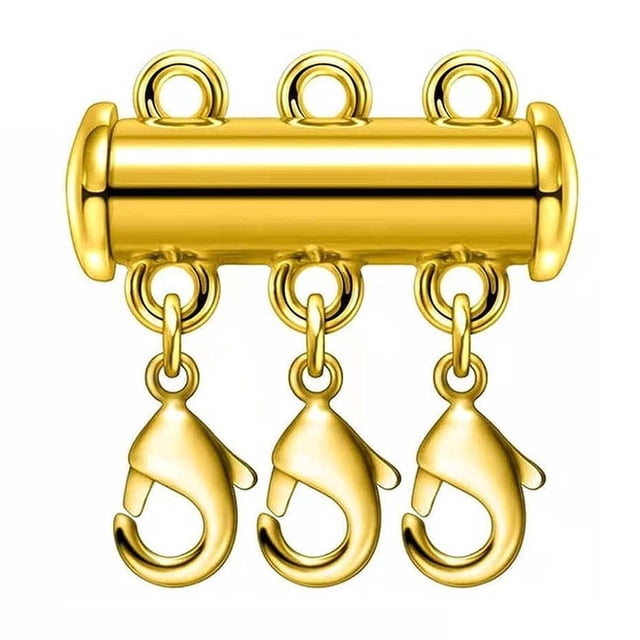 Everyday Low Price! Necklace Layering Clasps, Magnetic Slide Lock Clasp, Necklace Connector for Multi-Strand Jewelry, Slide Tube Clasps for Necklaces and Bracelets