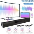 thumbnail image 3 of Powerful TV Sound Bar Speaker with 2 Subwoofer Wireless Speaker System Home Theater, 3 of 10