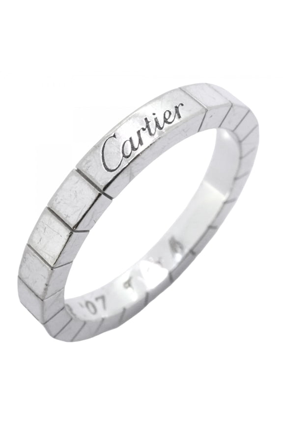 Pre-Owned Cartier Lanier Ring, 18K White Gold, #59, Men's