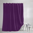 thumbnail image 3 of Shower Curtains for Bathroom, Pure Dark Purple Waterproof Fabric Shower Curtain, Simple Solid Color Decorative Bathroom Curtain for Bathtub, 36"x72", No Hooks Included, 3 of 9
