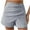 Gray-10, variant on Women Casual Shorts High Waist Side Button Ruched Comfy Shorts Solid Ruffle Summer Dressy Shorts