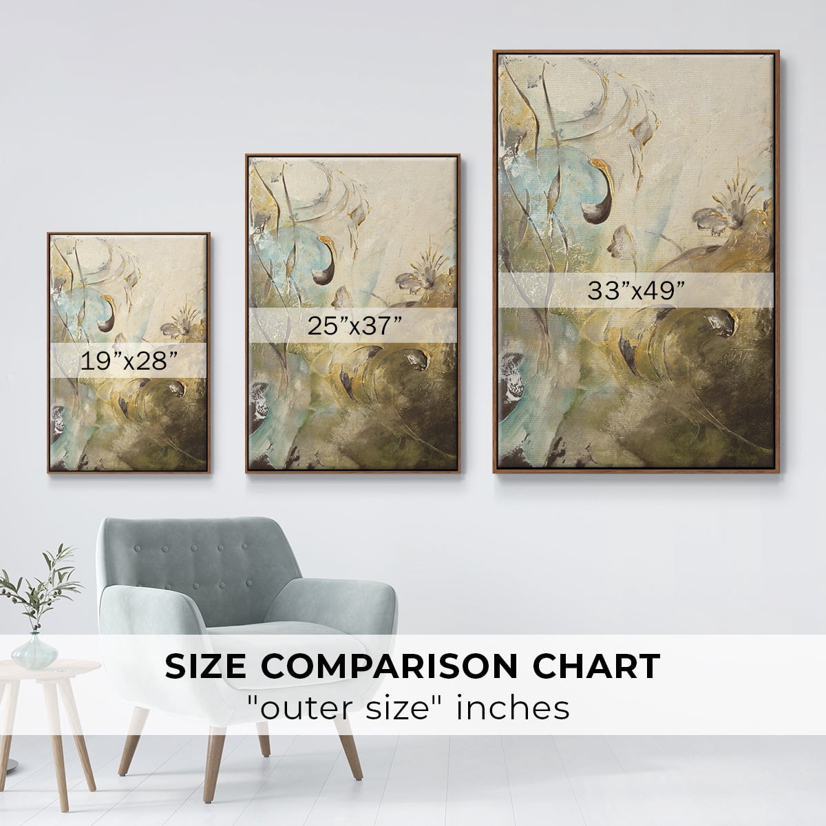 Enchanted Garden II Framed Premium Gallery Wrapped Canvas - Ready to Hang - 27 x 41 - Walnut Floating Frame