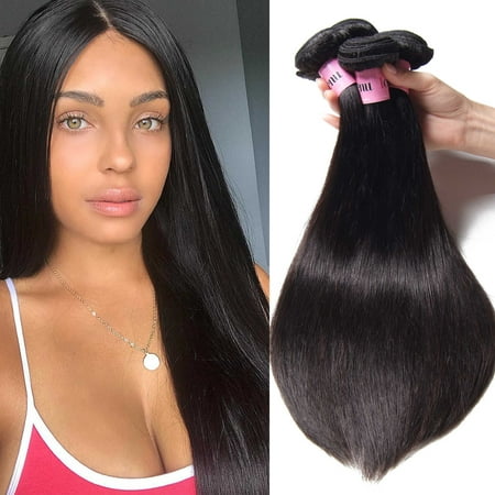 Unice Hair 3 Bundles Indian Hair Straight Human Hair Weaves