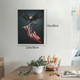 thumbnail image 2 of Kdxio American Flag Pattern Canvas Wall Art 12x16 Inches - Waterproof HD Print Solid Wood Frame for Living Room & Bathroom,Vertical, 2 of 8
