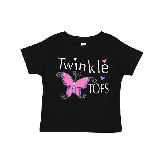Inktastic Twinkle Toes Pretty Butterfly Girls Toddler T-Shirt