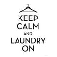 thumbnail image 2 of Lettered And Lined 12x14 Black Ornate Wood Framed with Double Matting Museum Art Print Titled - Keep Calm and Laundry On, 2 of 4