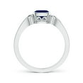 thumbnail image 2 of Angara Natural 0.57 Ct. Blue Sapphire Solitaire Ring in 14K White Gold for Women (Ring Size: 3.5), 2 of 12