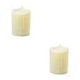 thumbnail image 2 of Inteprter Lámpara de de decoración LED sin llama de luz de té de plástico eléctrico con luz de vela, superficie acanalada, beige Type2 NO2 Inteprter CBP155255, 2 of 5