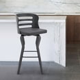 thumbnail image 2 of 26" Gray Faux Leather Swivel Stool / High Weight Capacity, Variety of Colors for Bar, 2 of 5