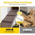 thumbnail image 3 of Aivituvin Rabbit Cage Indoor Outdoor Bunny Hutch on Wheels, 2 Story Wood Guinea Pig Cages with 2 Deeper Pull Out Trays, 3 of 9