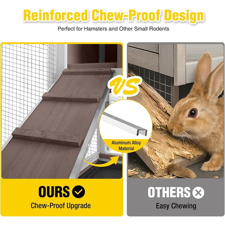 Aivituvin Rabbit Cage, 2-Story Indoor Outdoor Bunny Hutch with