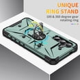 thumbnail image 2 of for Samsung Galaxy S25 Plus Case, with Magnetic Car Mount Function, Military Grade Shockproof Non-Slip Case Built-in 360° Rotate Ring Stand for Galaxy S25 Plus - Darkgreen, 2 of 9