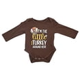 thumbnail image 3 of Unisex Little Turkey Here Thanksgiving Baby Clothes Outfit Set (18M, Brown), 3 of 5