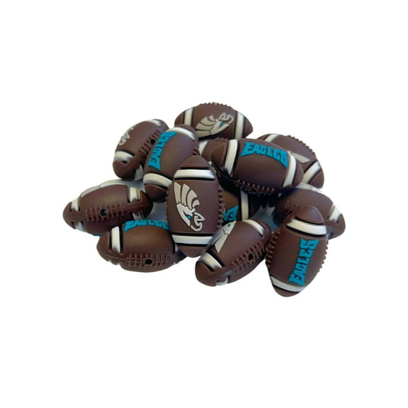 Philadelphia Focal Bead Sports Football Shaped 12pk 1.16 for Bulk Keychains Silicone Charm Eagle Beadable Pens Freshie Hangers Jewelry Assorted