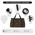 thumbnail image 4 of Disketp Burgundy Peony Flowers Bolsa de Viaje Tipo Duffle, Bolso de Mano para Fin de Semana para Mujer, Bolsa de Gimnasio Ligera para Hombre, Esencial para Viajes, 4 of 7