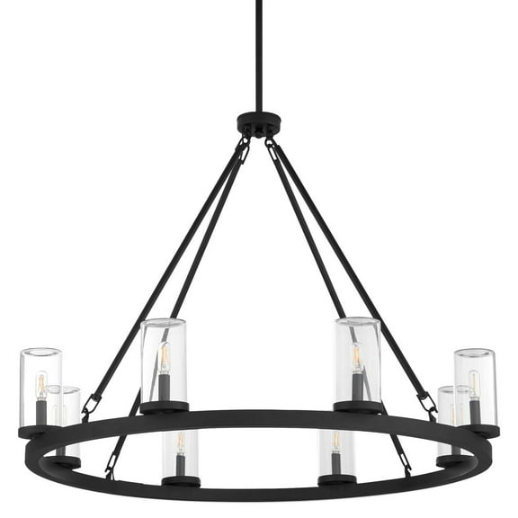 Quorum International 70-8 Gentry 8 Light 42" Wide Ring Chandelier - Black