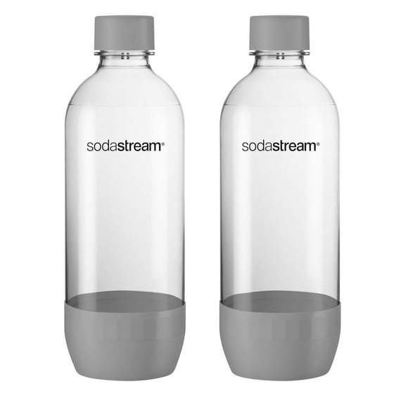 SodaStream 1L 2PK Grey Carbonating Bottle