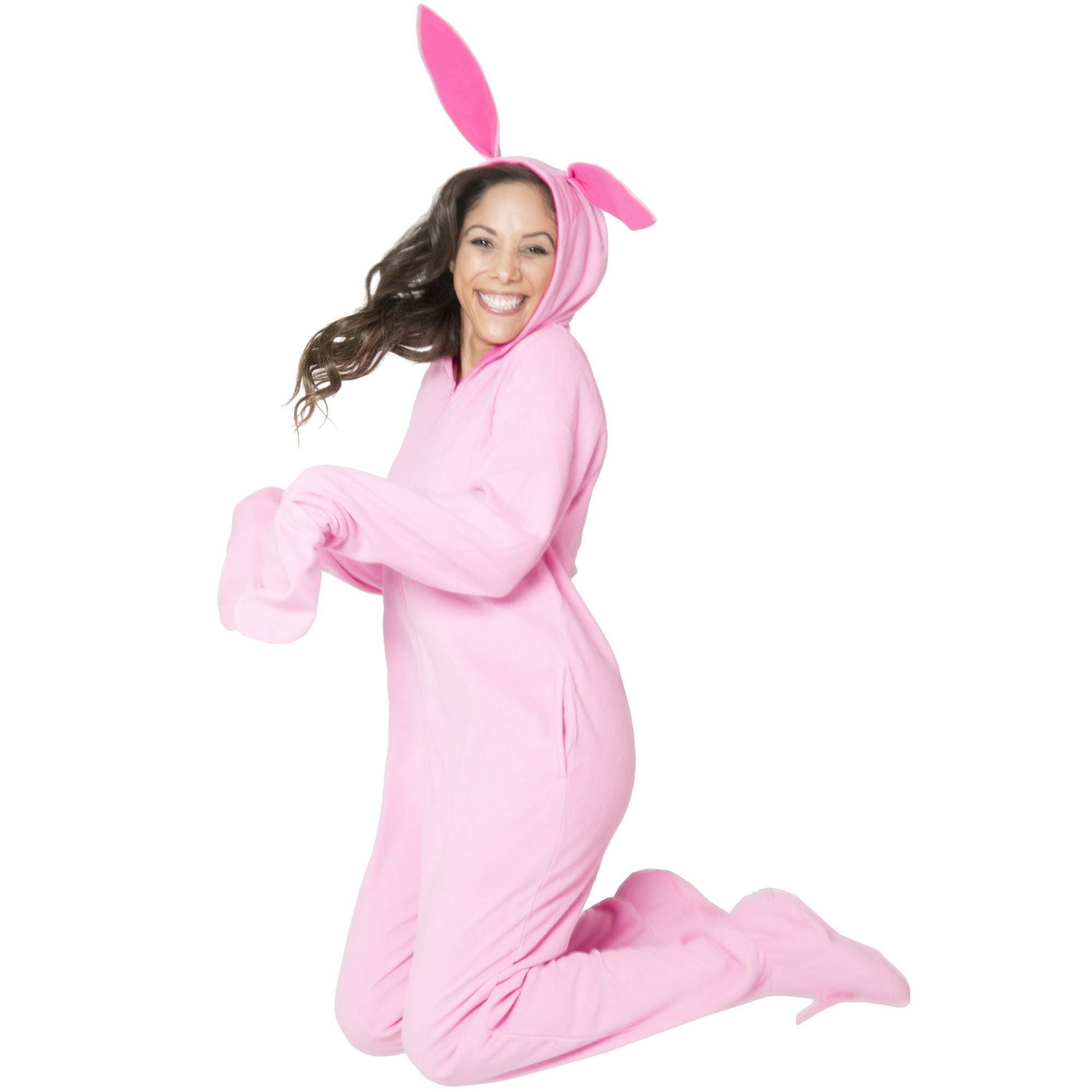 A Christmas Story Womens One Piece Bunny Pajama Costume Union Suit SM MD Walmart