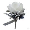 thumbnail image 1 of 2x Rose Flor Broche Florece Muñeca Boutonniere Romántico Corsage , Accesorio Nupcial, ,, 1 of 6
